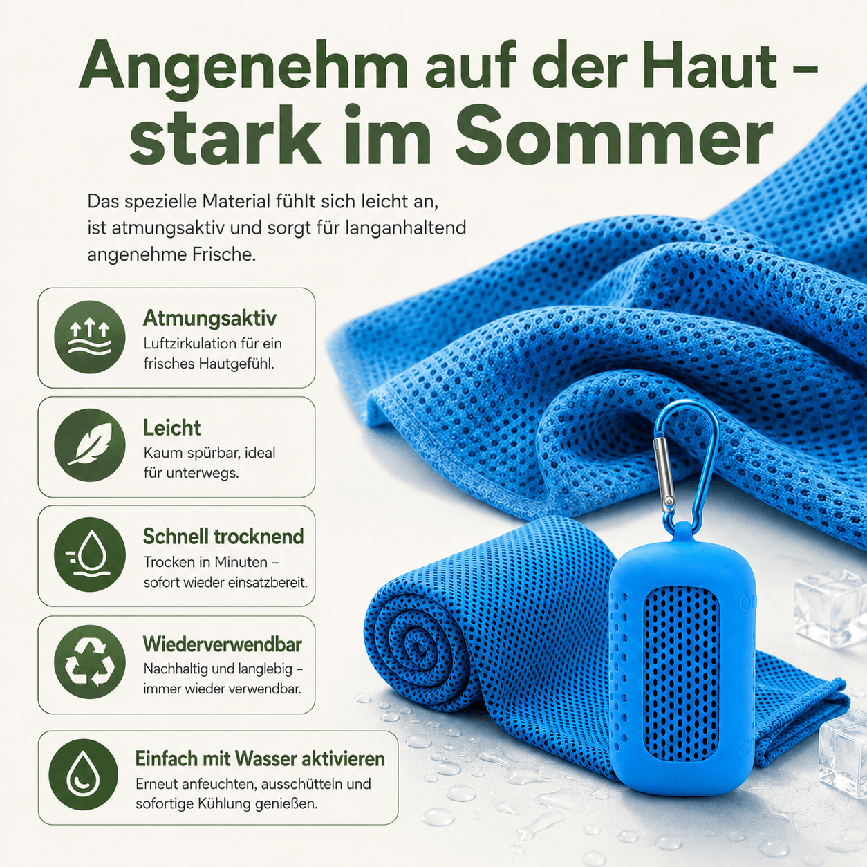 CoolTowel Pro – Kühlendes Handtuch für Sport, Reise & Sommerhitze