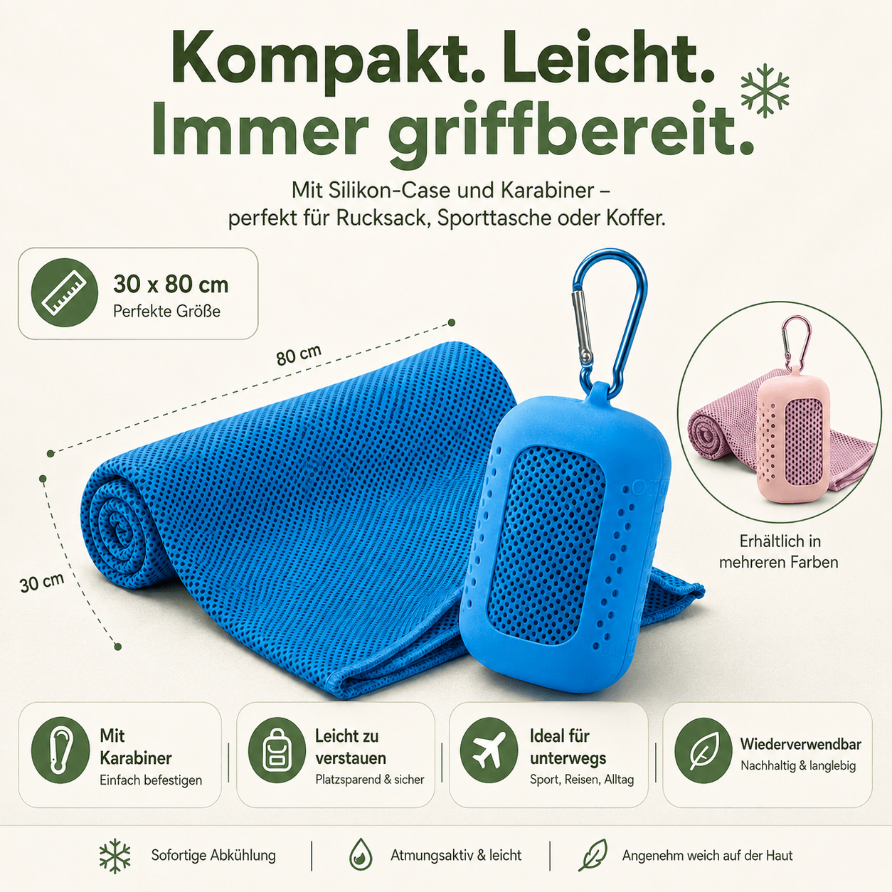 CoolTowel Pro – Kühlendes Handtuch für Sport, Reise & Sommerhitze