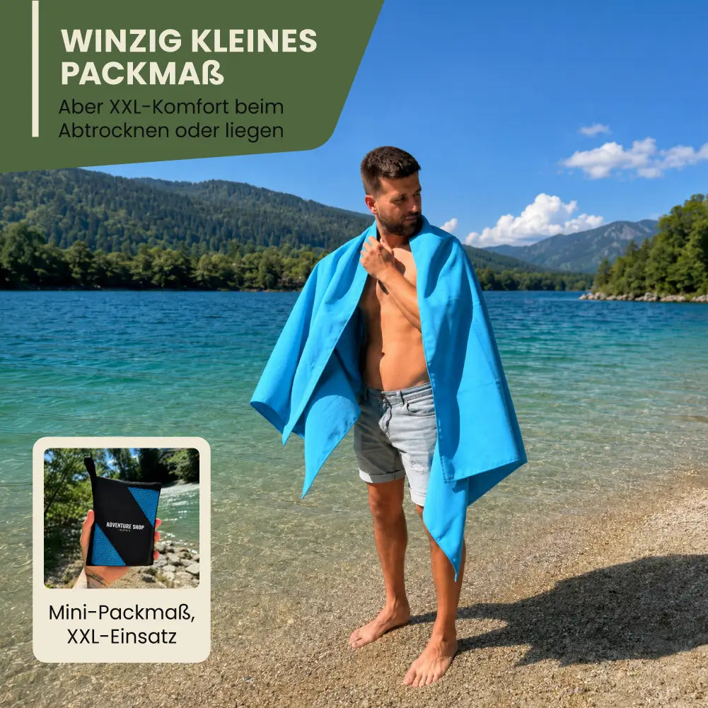 TravelTowel Pro – trocknet schnell, saugt stark, passt in jede Tasche