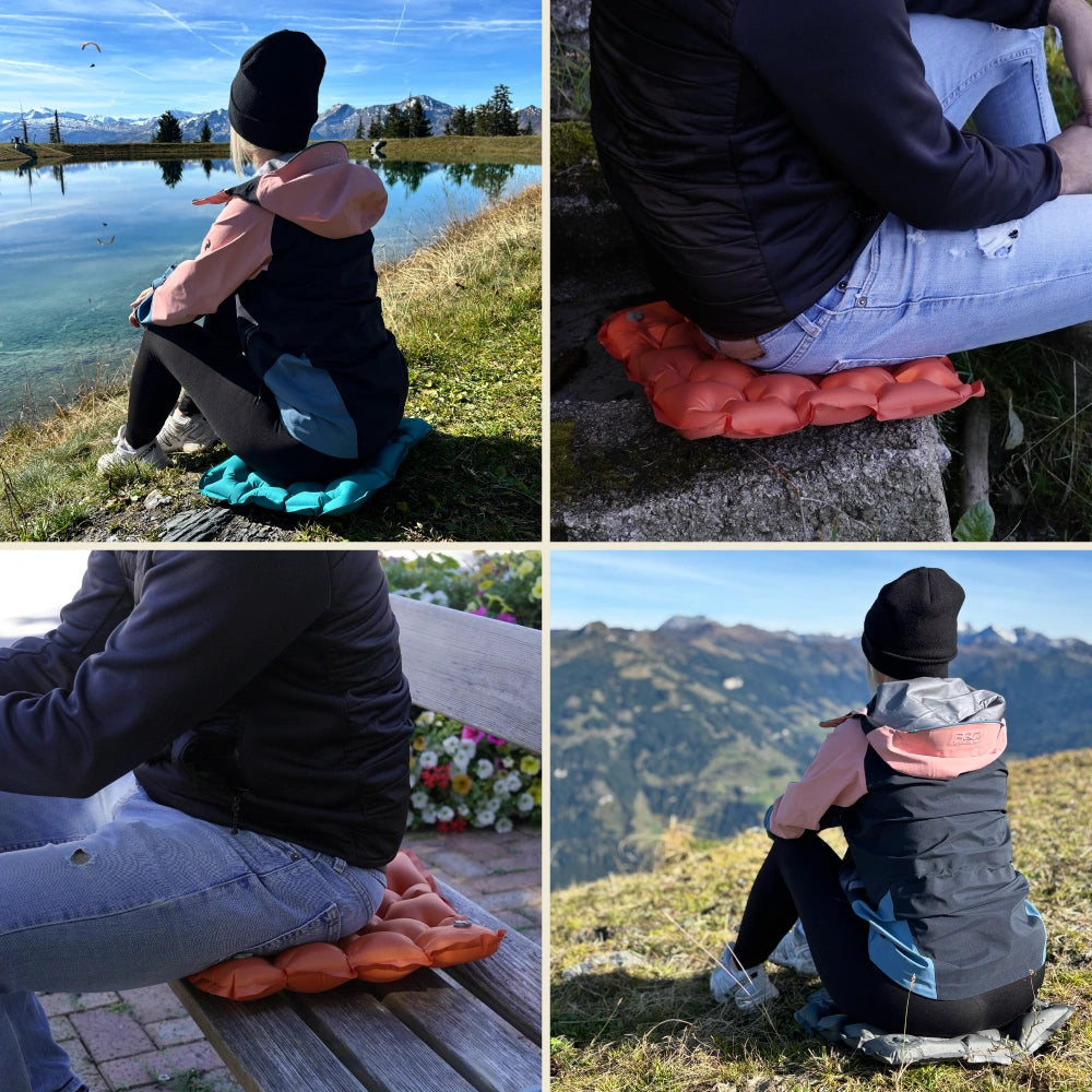 Ultralicht en compact zitkussen – perfect voor onderweg.